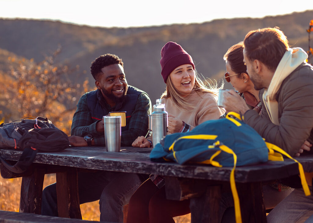 outdoor activities allow individuals to relax and make new friends